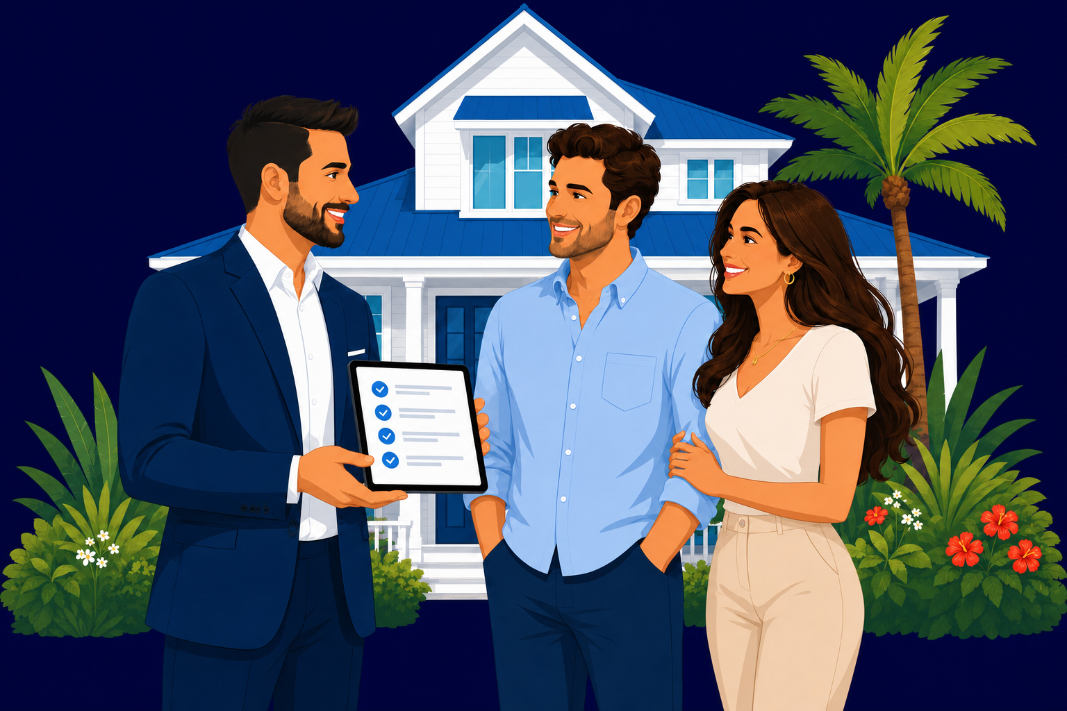 Harvest advisor reviewing coverage options with homeowners