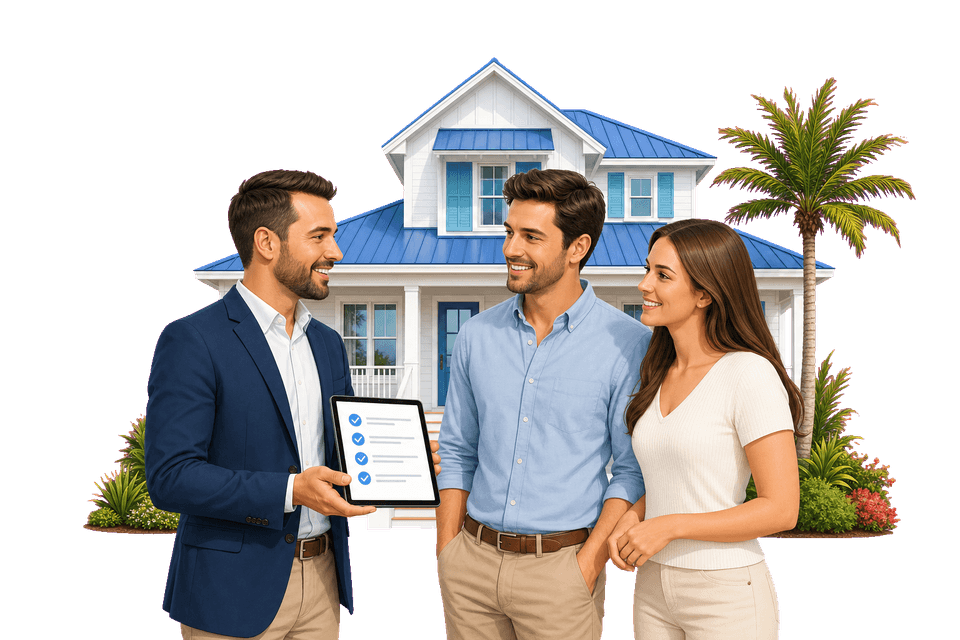 Harvest advisor reviewing coverage options with homeowners
