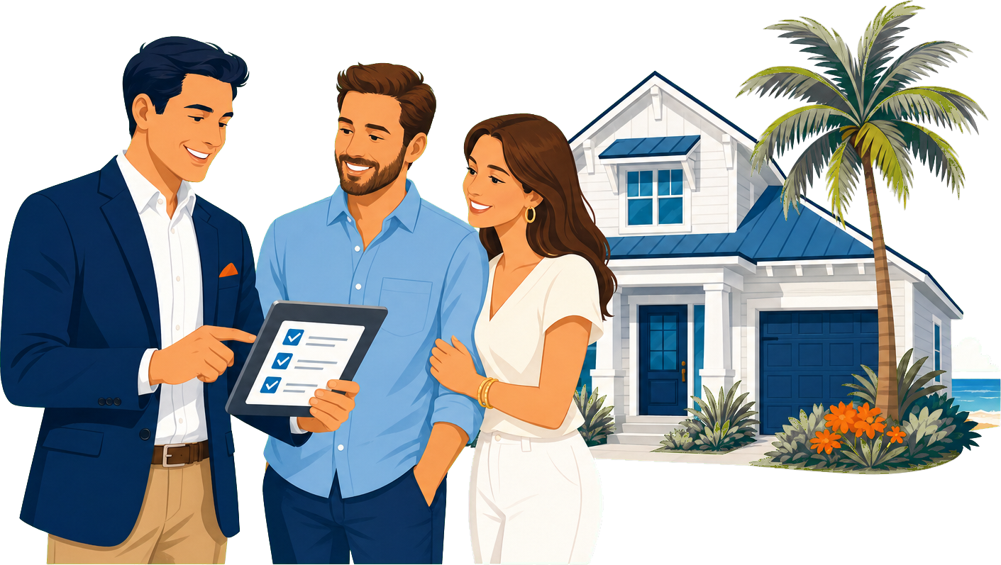 Harvest advisor reviewing coverage options with homeowners